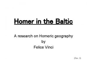 Homer in the baltic