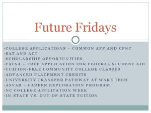 Cfnc college application week