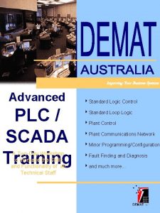 Improving Your Business Systems Advanced PLC SCADA Training