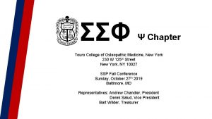 Chapter Touro College of Osteopathic Medicine New York
