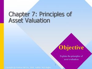 7 principles of valuation