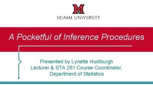 What is an inference procedure