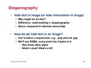 Steganography l Hide text in image or hide