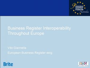 Ebr european business register