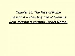 Chapter 13 The Rise of Rome Lesson 4