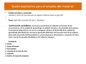 Guin explicativo para el empleo del material Unidad