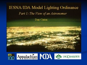 Model lighting ordinance