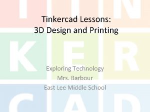 Tinkercad lessons for middle school