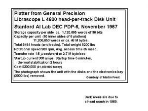 Platter from General Precision Librascope L 4800 headpertrack