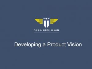 Developing a product vision