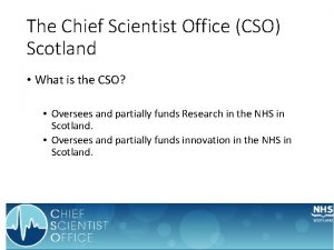 Chief scientist office scotland
