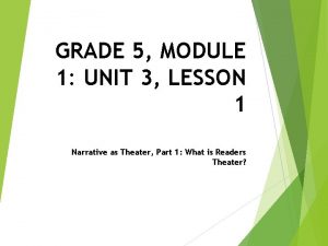Grade 5 module 1 lesson 1