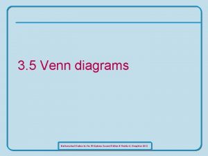3 5 Venn diagrams Mathematical Studies for the