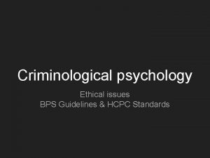 Hcpc guidelines psychology