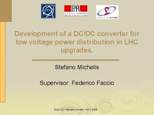 Development of a DCDC converter for low voltage