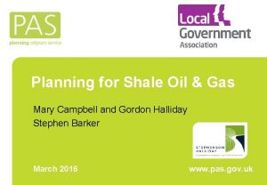 Shale planning