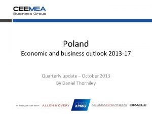 Poland Economic and business outlook 2013 17 Quarterly