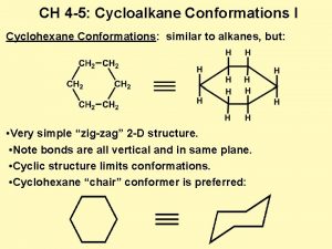 CH 4 5 Cycloalkane Conformations I Cyclohexane Conformations