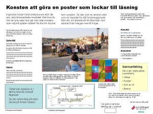 Konsten att gra en poster som lockar till