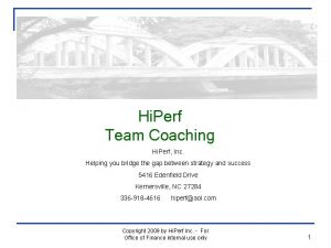 Hi Perf Team Coaching Hi Perf Inc Helping