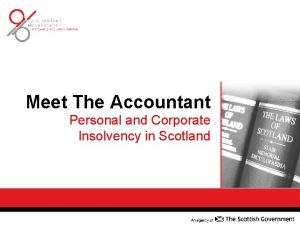 Meet The Accountant Personal and Corporate Insolvency in