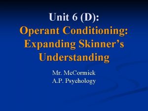 Operant conditioning