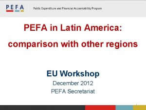 PEFA in Latin America comparison with other regions