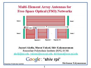 MultiElement Array Antennas for FreeSpace Optical FSO Networks