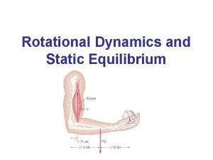 Rotational dynamics and static equilibrium