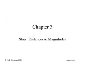 Chapter 3 Stars Distances Magnitudes Nick Devereux 2006