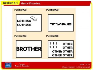 Section 4-1 mental disorders answers