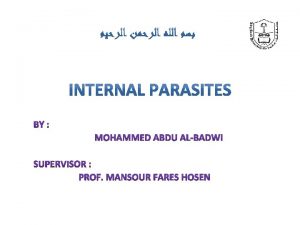 Some definitions Parasite An organism that obtains food