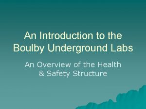 Boulby underground laboratory