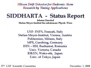 SIlicon Drift Detector for Hadronic Atom Research by