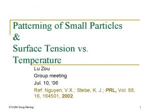 Surface tension vs temperature