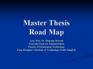Thesis road map