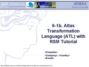 6 1 b Atlas Transformation Language ATL with