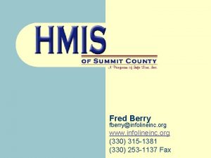 Fred Berry fberryinfolineinc org www infolineinc org 330