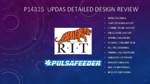 P 14315 UPDAS DETAILED DESIGN REVIEW INTROAGENDA CART