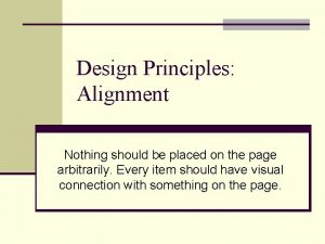 Design principles alignment