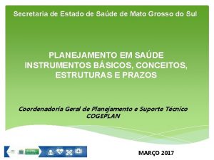 Secretaria de Estado de Sade de Mato Grosso
