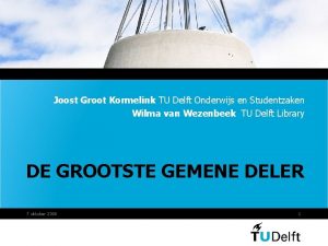 Joost de groot tu delft