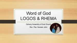 Logos and rhema