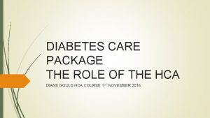 Diabetes care package