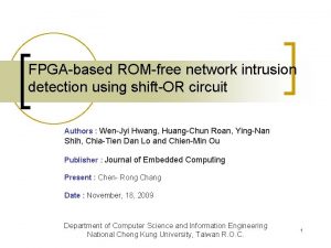 FPGAbased ROMfree network intrusion detection using shiftOR circuit