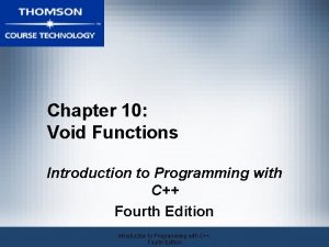 What is a void in programming