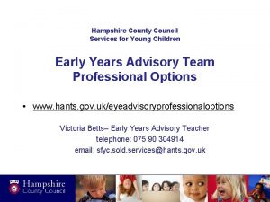 Eyfs moodle hampshire