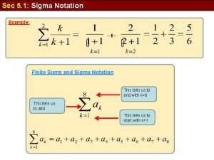 Sigma notation example