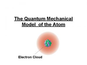 Quantum mechanical model 1926
