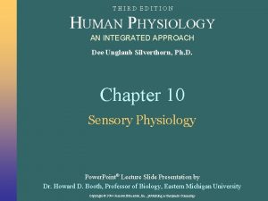 THIRD EDITION HUMAN PHYSIOLOGY AN INTEGRATED APPROACH Dee